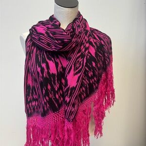Pink and Black Patterned Women's Scarf SKU 5005